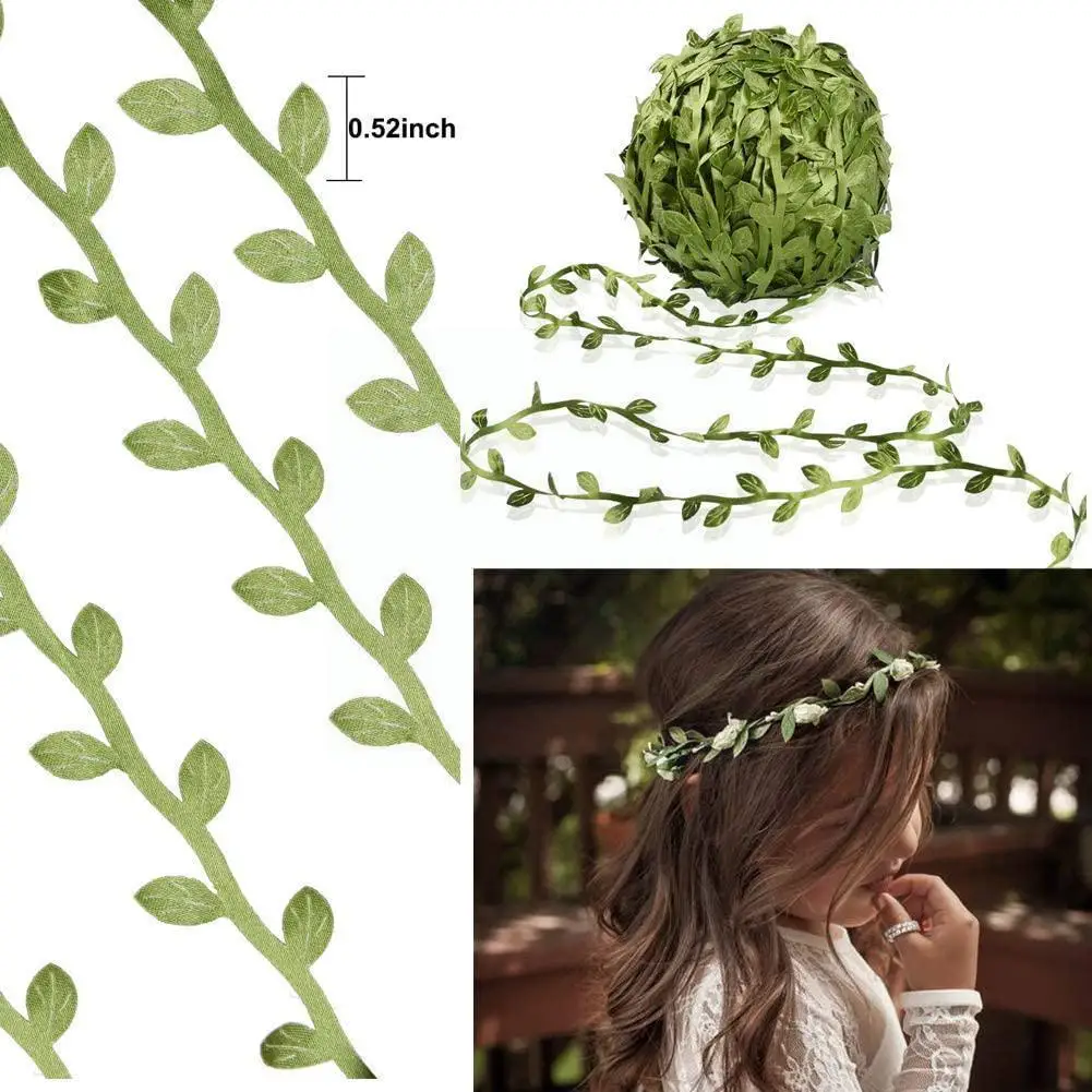 

10M Artificial Leaf Vine Simulation Foliage Garden Wedding Decor Decoration Wall Rattan Wreath Home Party Green Leaves A1I6