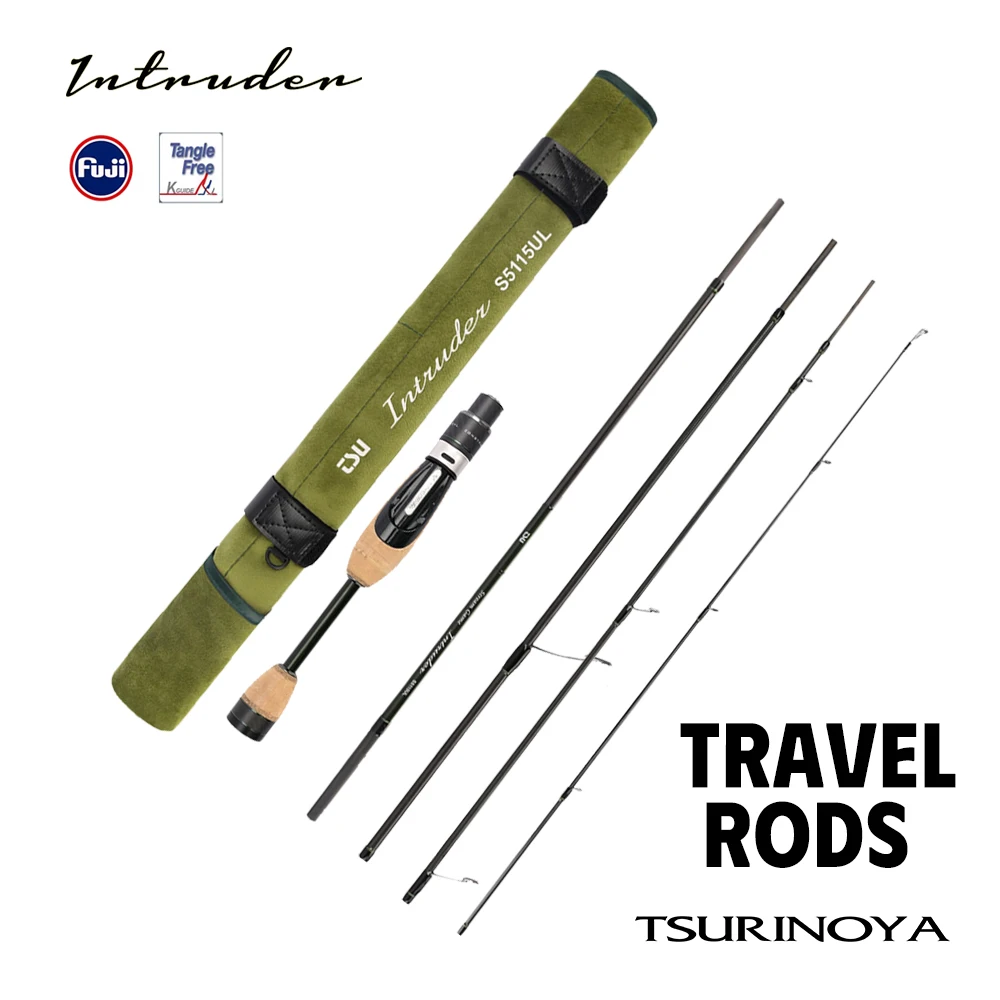 Фото TSURINOYA INTRUDER 1,6/1,68/1,8 м 5-сетевая портативная спиннинговая удочка для ловли форели, окуня, щуки, горного потока, компактная удочка №1