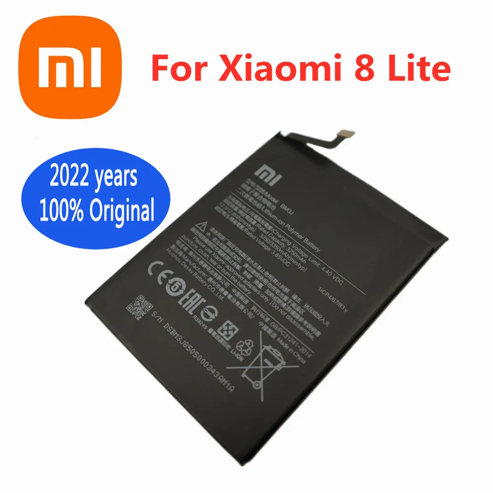 

2022 Новый 3350mAh BM3J Xiao mi 100% Оригинальный аккумулятор для Xiaomi 8 Mi 8 Lite Mi8 Lite BM3J высококачественные сменные батареи для телефона