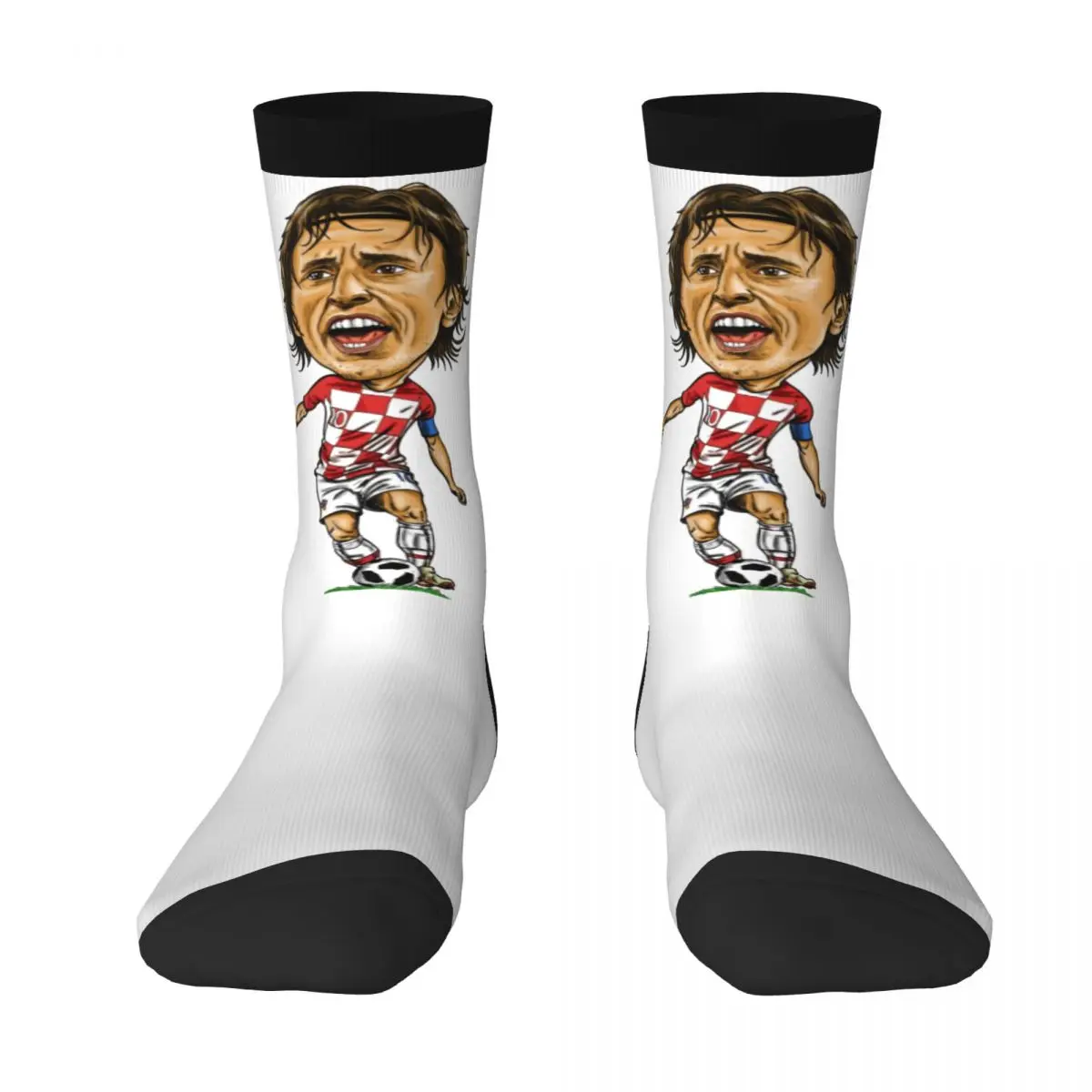 

Croatia Lukass And Modricss 7 Football Team Stocking Hot Sale The Best Buy Color contrast Rucksack Funny Compression Socks