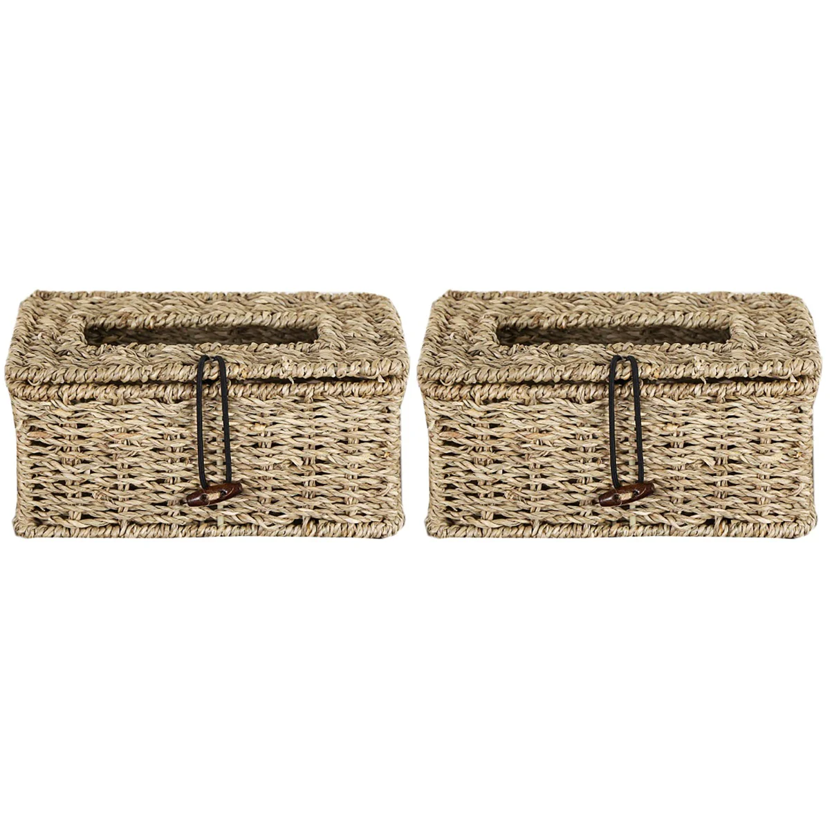 

Tissue Box Holder Cover Paper Dispenser Case Roll Facial Napkin Storage Rattan Cat Vanity Container Novel Household Organizer