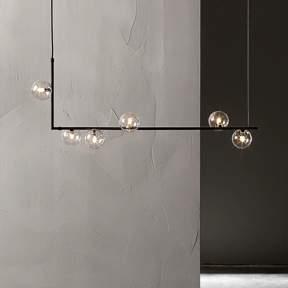 

Nordic Loft Glass Pendant Lights Creative Molecule Design Pendant Lamps Dining Living Room Kitchen Bar Hanging Light Fixtures