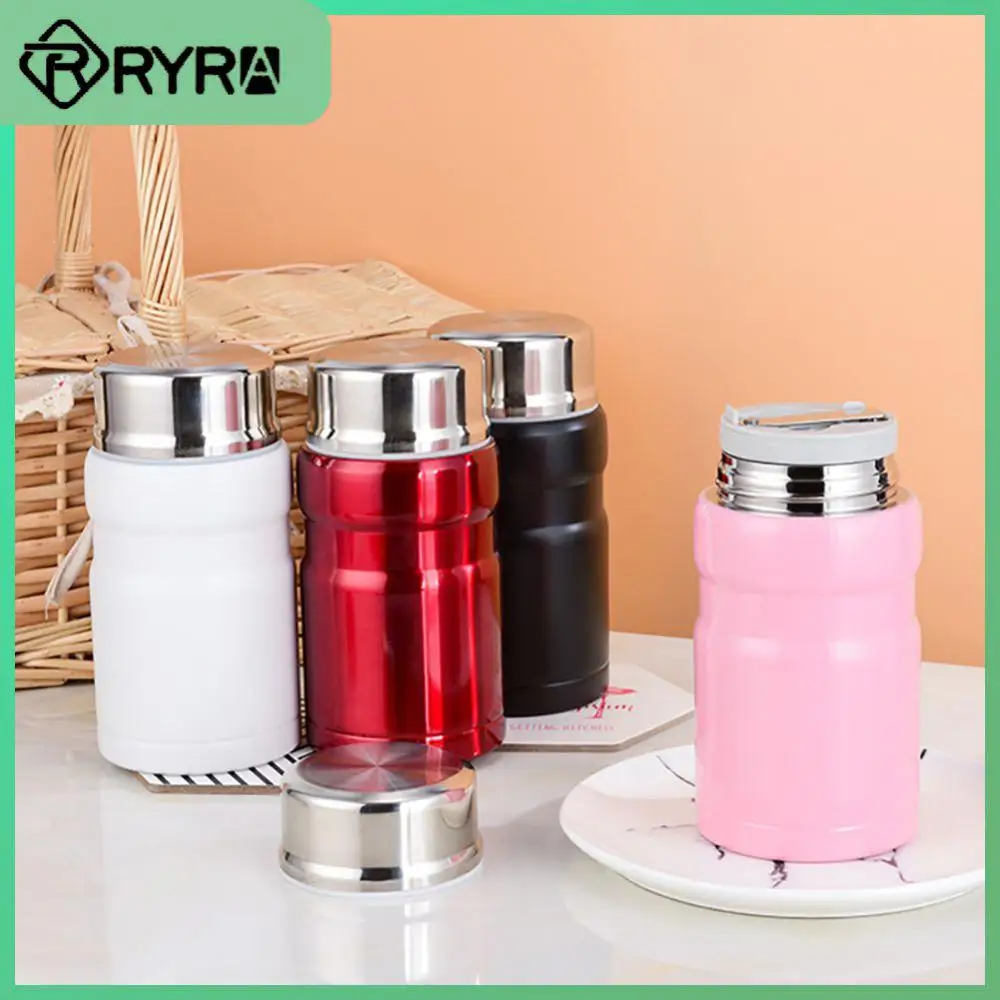 

304 Stainless Steel Heat Insulation Lunch Box Vacuum Thermos Cup Non-slip Stewed Beaker Kitchenware 500ml/750ml Multifunctional