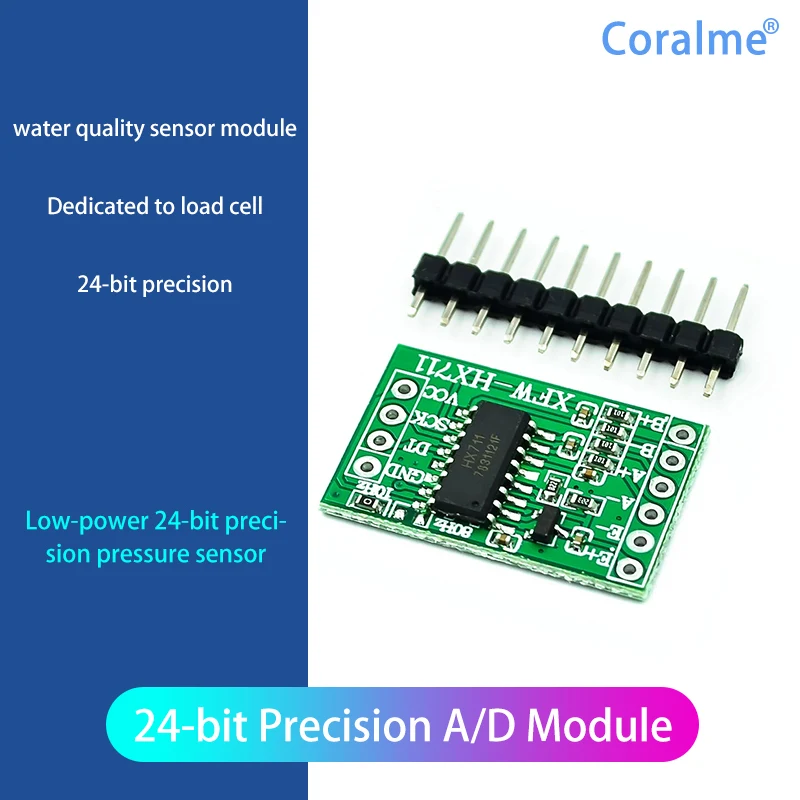 

HX711 Module Low Power Consumption Pressure Sensor Module Dedicated 24-bit Precision AD Module For Weighing Sensor