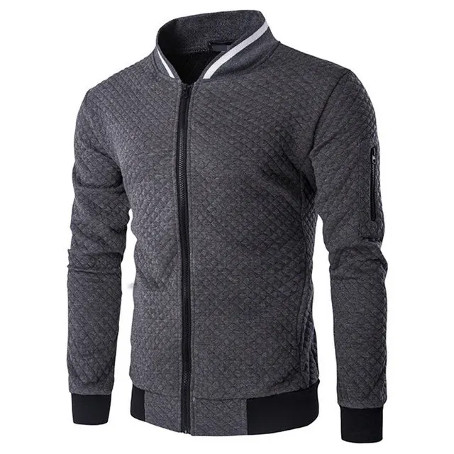 

2023 Brand New men's Sweatshirts diamond lattice color zipper collar coat Sweatshirt