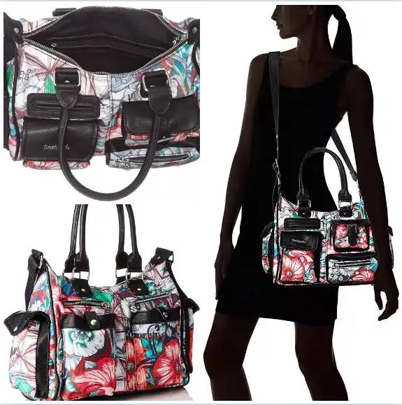 

Foreign trade original single Spanish handbag large capacity zipper retro multi-pocket shoulder bag new
