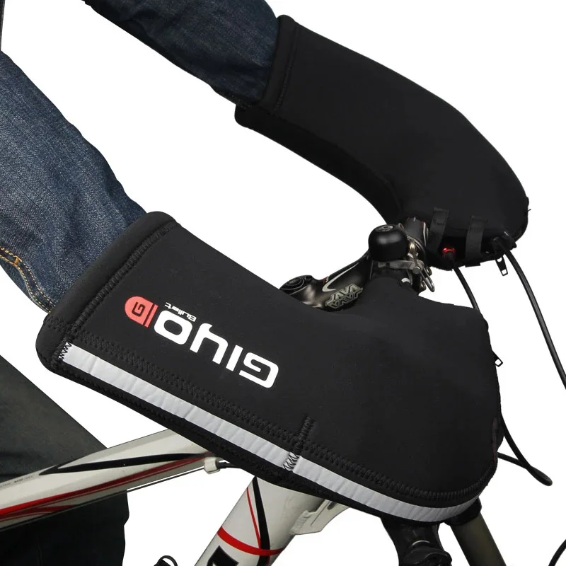 Зимние теплые варежки для горного и дорожного велоспорта перчатки SBR неопреновый