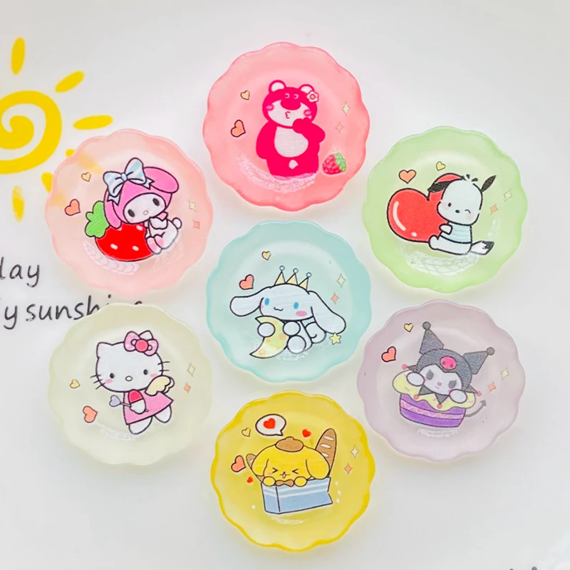 

10 шт. новые мини кавайные тарелки с мультяшным котенком, серия смолы для скрапбукинга, ювелирные изделия «сделай сам», детский подарок, шпилька, аксессуары A29