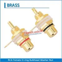 rca female o ring bulkhead panel mount washer nut audio and video connection brass lotus av bus audio terminal rf connector