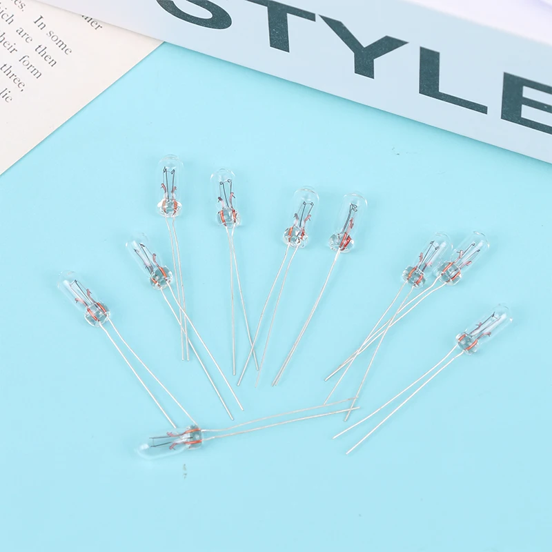 

10 шт., прозрачные автомобильные лампы, 4 в, 12 В, 1 Вт