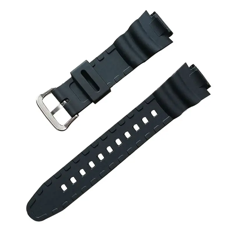 

Replacement Silicone Watch Strap Stainless Steel Buckle Sport Breathable Wristband for CA-sio W-735H W-800 SGW-300H SGW-400H