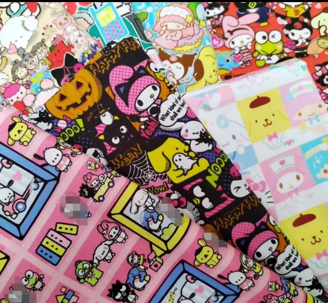 Wide140 см хлопчатобумажная ткань Hello Kitty Melody для шитья квилтинга материал рукоделия