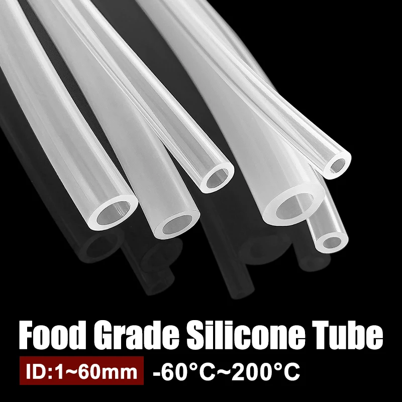 Прозрачная силиконовая трубка для пищевых продуктов гибкая садовая резиновая
