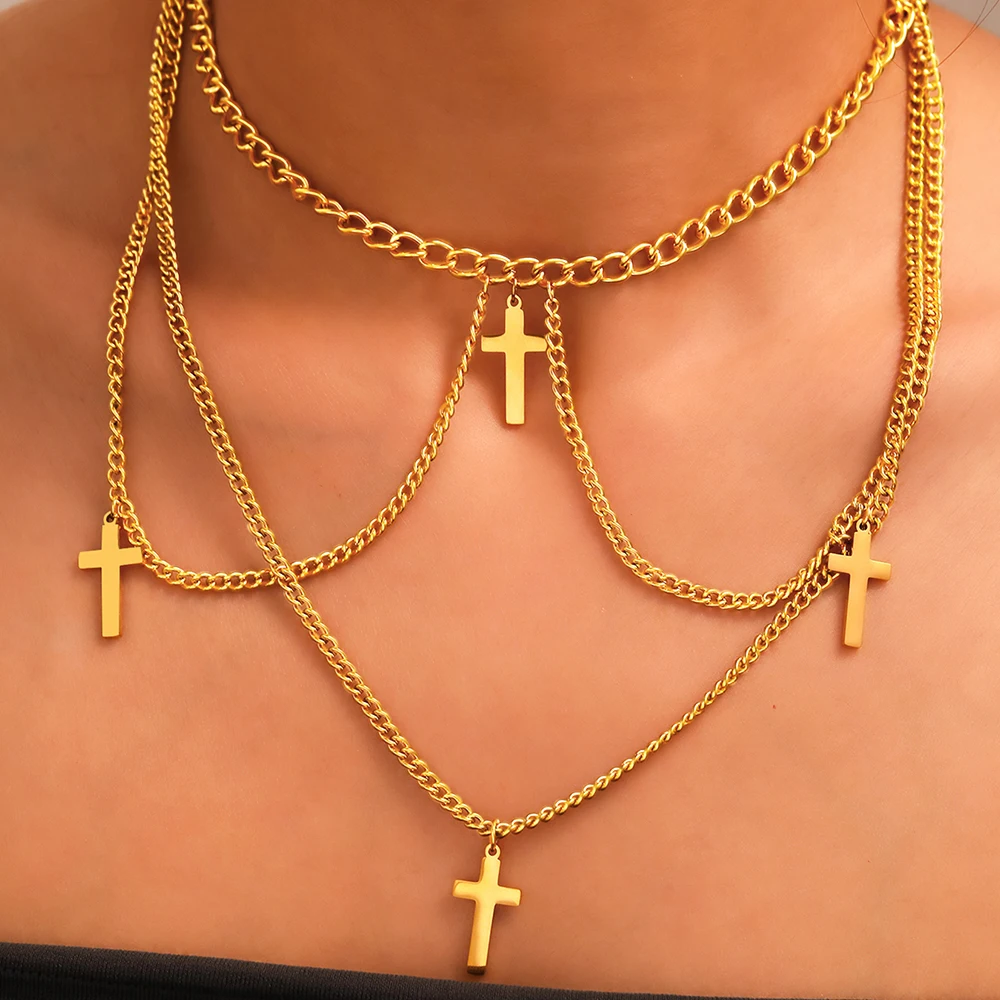 Уникальное Ожерелье Из Нержавеющей Стали С Искусственной Цепочкой Для Женщин