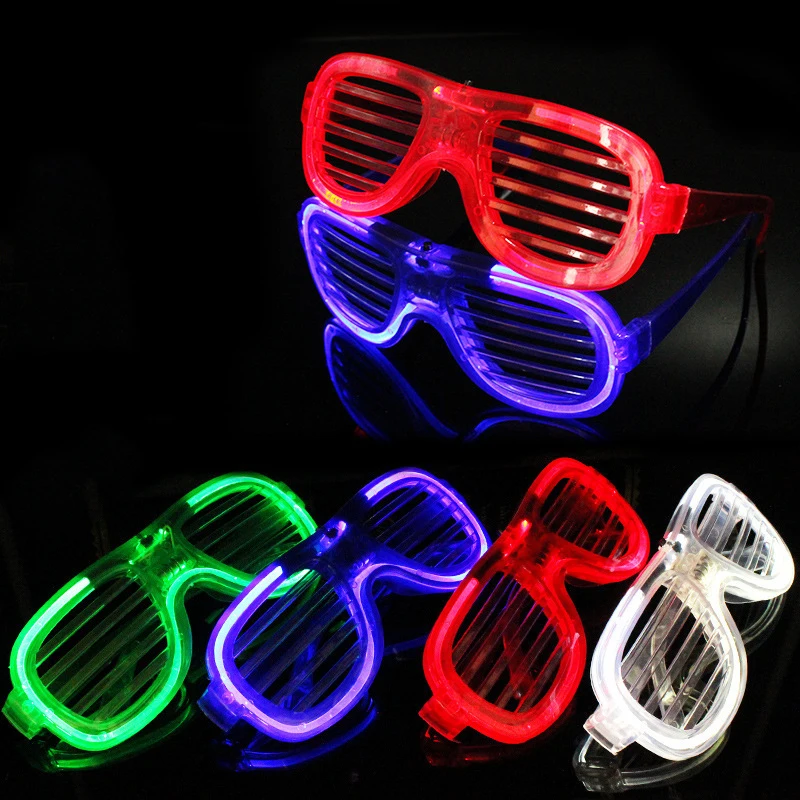 

10/50pcs Led Glasses Neon Party Flashing Glasses Luminous Light Glasses Bar Party Concert Props Fluorescent Glow Party Supplies