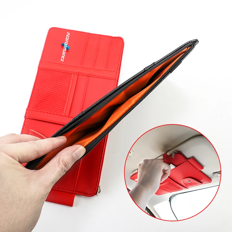 Автомобильный солнцезащитный козырек чехол для карт зажим очков держатель