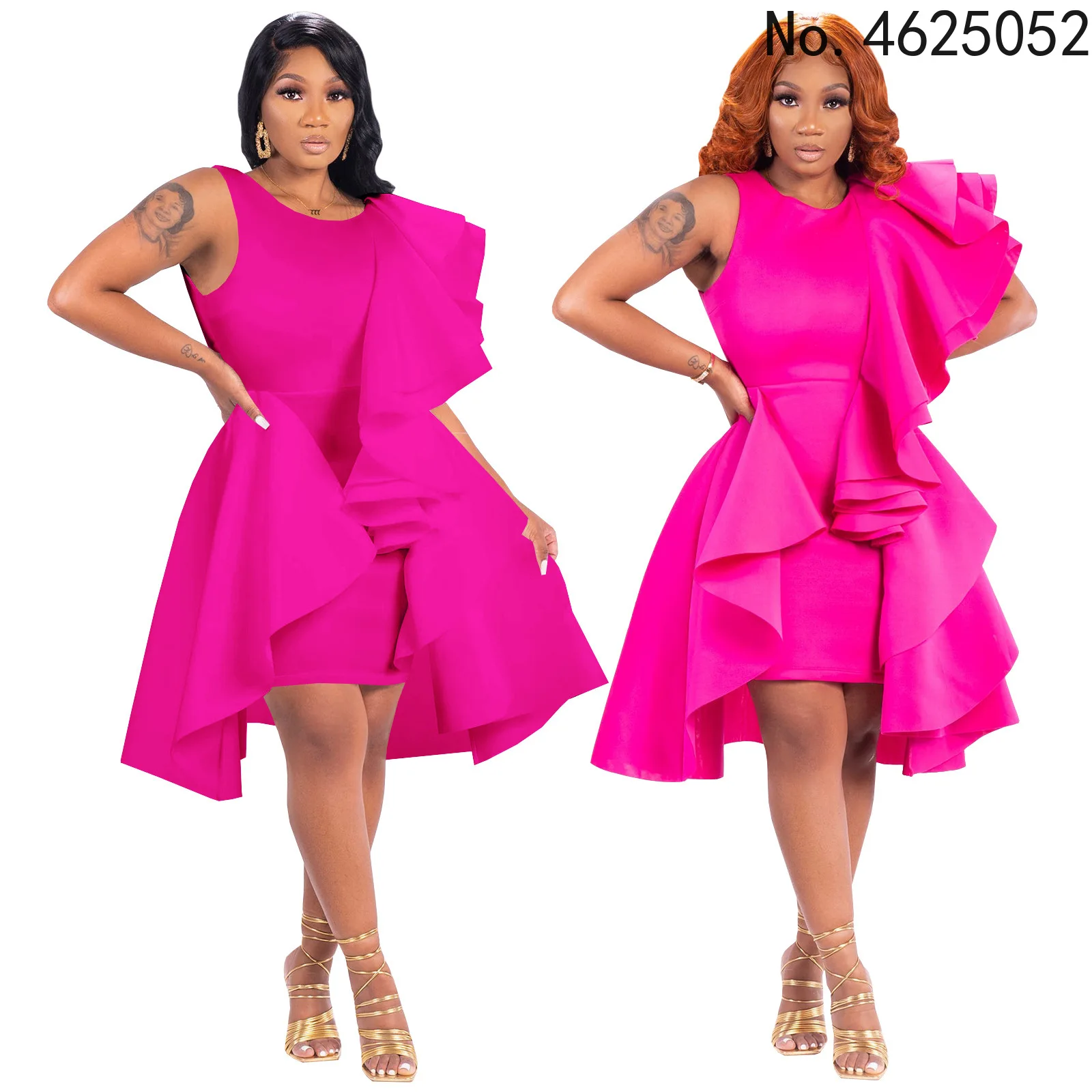 

African Dresses for Women Summer Sexy African Women Sleeveless Blue Black Rose Red Knee-length Dress African Clothes Women