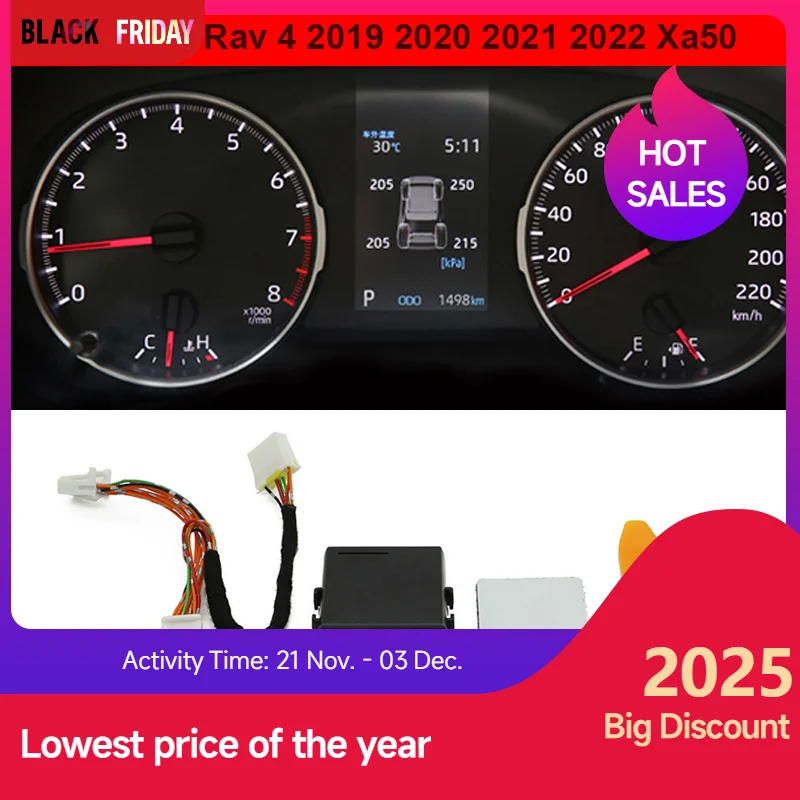 

Для Toyota Rav 4 2019-2023 Rav4 Xa50 автомобильный TPMS датчик давления в шинах система мониторинга цифровой ЖК-дисплей автоматическая охранная сигнализация
