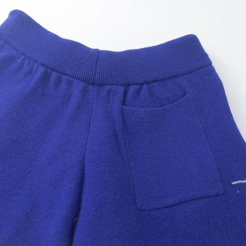 Фото Уличные повседневные шорты Rhude из шерсти, мужские и женские, высококачественные жаккардовые вязаные шорты №5