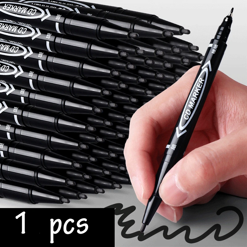 Двухсторонний перманентный маркер, водостойкие чернила, тонкие чернила ...