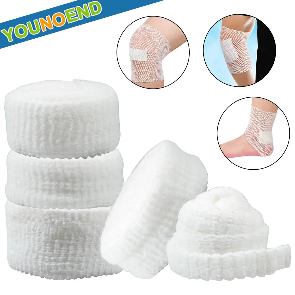 

1 Roll Net Tubular Bandage Mesh Tubing Tubular Gauze Fix Breathable Bandage Retainer for Wrist Forearm Elbow Knee Ankle Leg