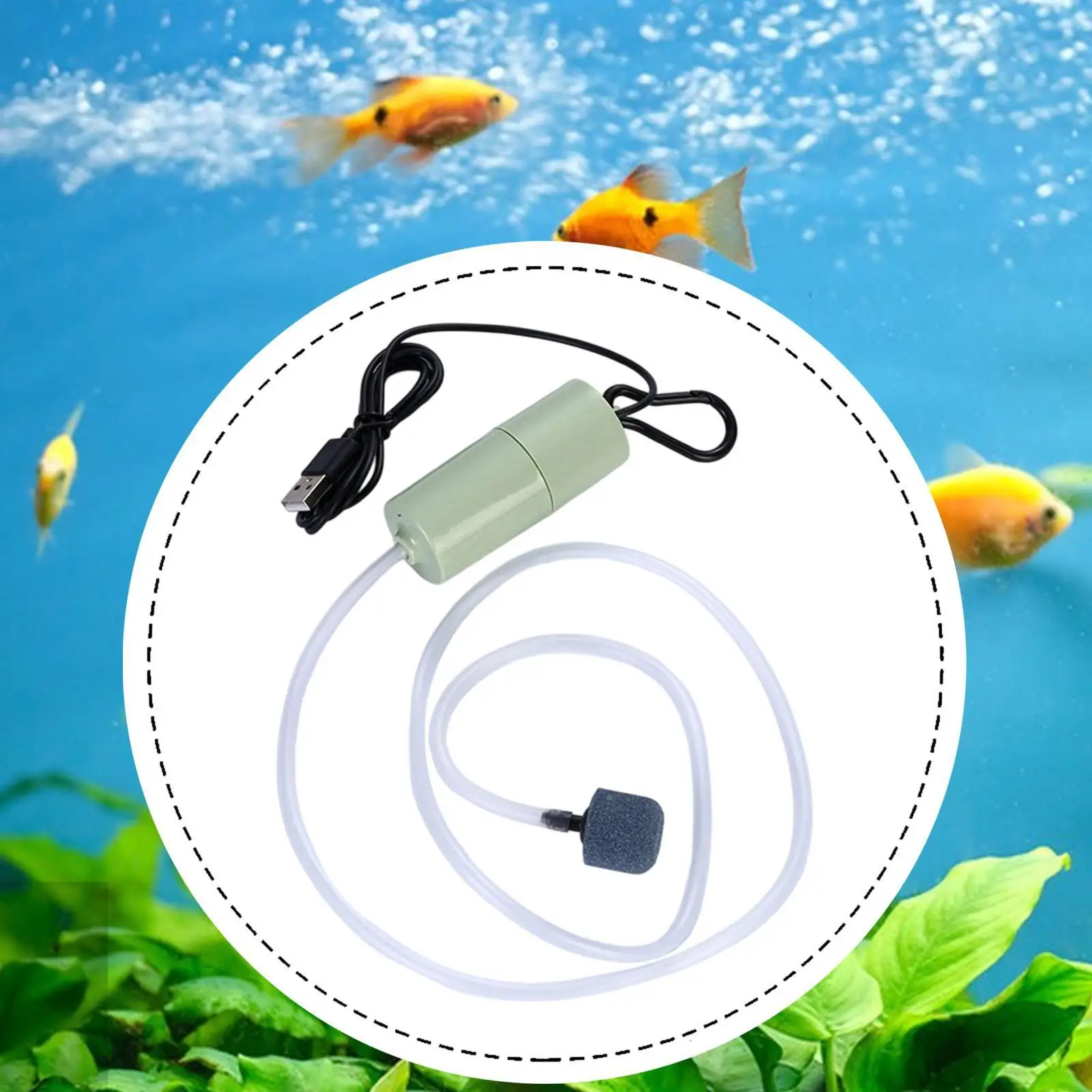 Фото Мини USB-насос для аквариума, бесшумный аэратор, комплект для насыщения воды кислородом, оборудование для аквариумов №1