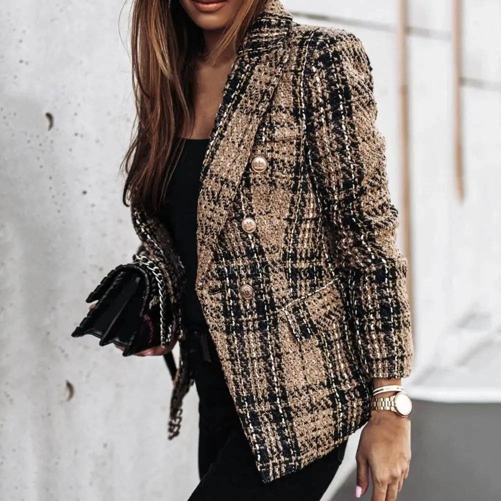 

Trendy Business Casual Winter Coat Lady Blazer Close-fitting Thermal