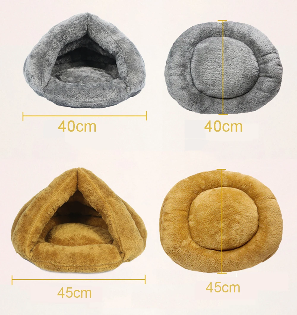 Pet bed for Cats Dogs Soft Nest Kennel Bed Cave House Sleeping Bag Mat Pad Tent Pets Winter Warm Cozy Beds Accessories |