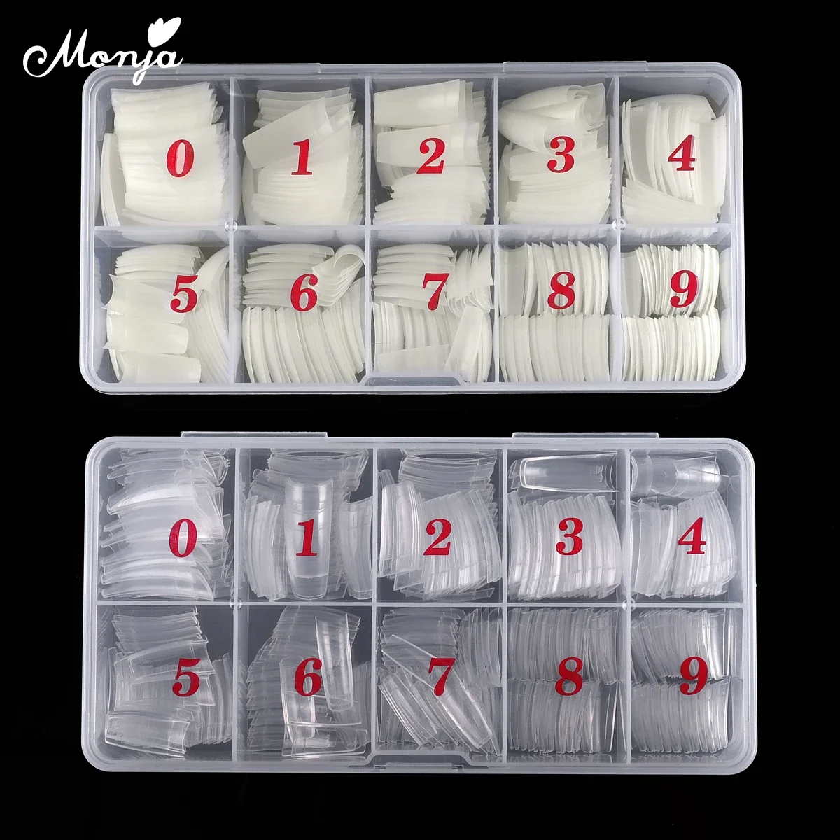 

Monja 500 шт./коробка накладные ногти для ногтей французские кончики белые прозрачные искусственные акриловые удлиняющие искусственные маникюрные инструменты