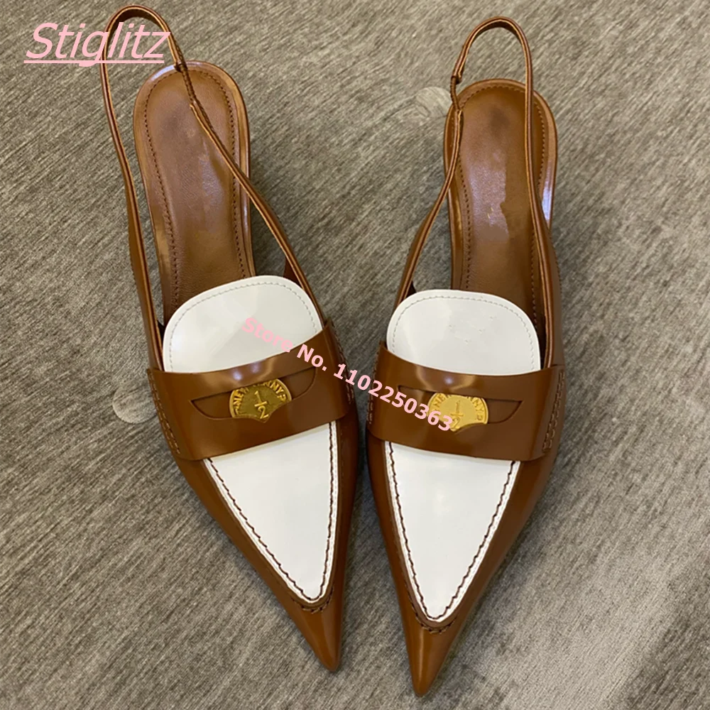 Купи Autumn New Women Pumps Luxury Design Shallow Pointed Toe Thin High Heel Elegant Leather Mixed Colors Back Straps Dress Shoes за 3,790 рублей в магазине AliExpress