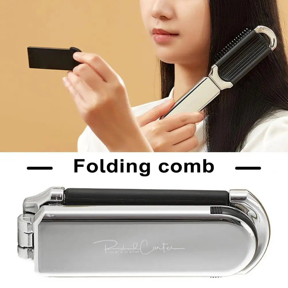

Scalp Massage Comb Portable Folding Comb Mirror 2-in-1 Hair Tool for Anti-static Scalp Massage Salon Hairdressing Ideal for Home