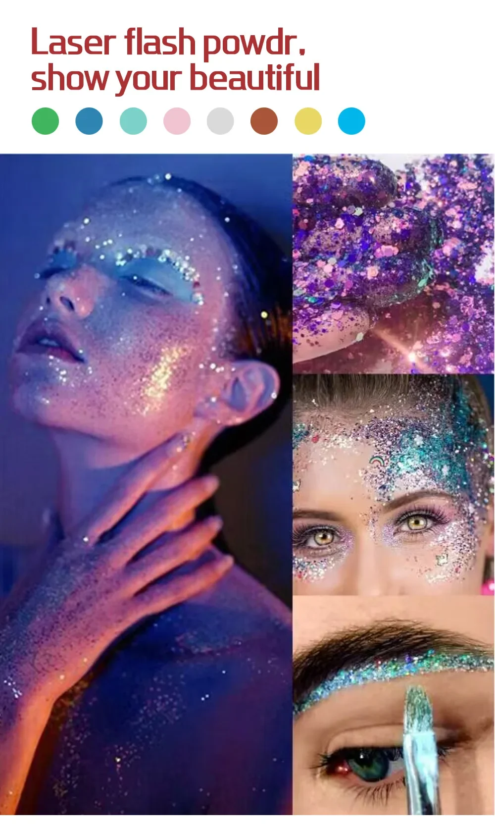 MISS ROSE Высокопигменты Блестящие блестки Жидкие тени для век Макияж Стойкие