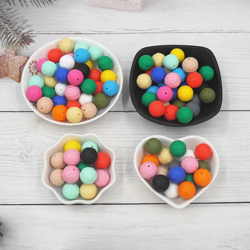 

Силиконовые Круглые бусины Chenkai, 50 шт., 16 мм, облицованные бусины, не содержит Бисфенол А, Прорезыватель для младенцев, жевательное ожерелье, соска, игрушка, аксессуары