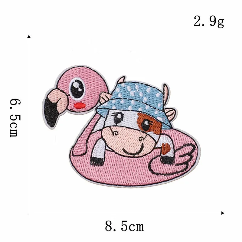 Kawaii Milk Cows Cartoon Animal Patches Sewing Embroidered Applique for Jacket Clothes Stickers Badge DIY Apparel Accessories images - 6