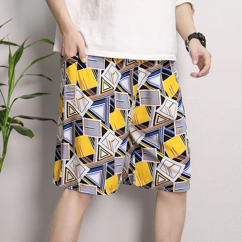 Mens Pajama Shorts Sleep Bottoms Sleepwear Beach Shorts Large Homewear Loose Leisure Cozy Lounge Clothes Male Nightwear Pants