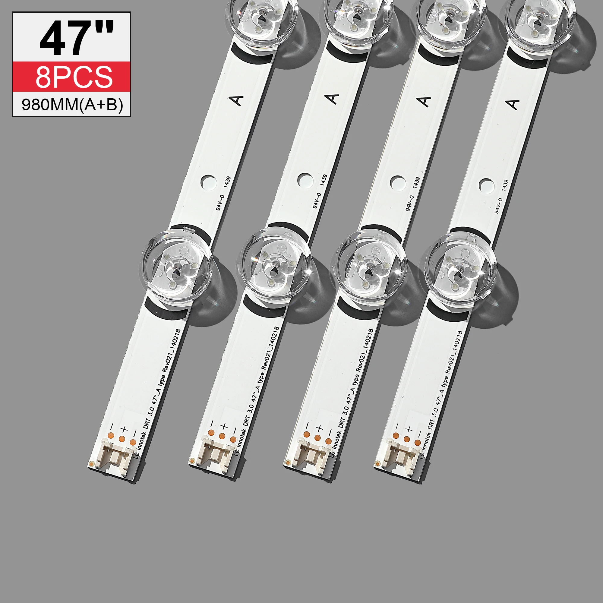 100%NEW98cm LED Backlight Lamp strip 9 leds For LIG 47