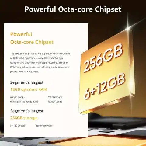 Смартфон Realme C61, 6/1ГБ, 6/128ГБ, 6ГБ/1ТБ, 8/1ГБ, 8/128ГБ, 8/256ГБ, 8ГБ/1ТБ, global, Восстановленный