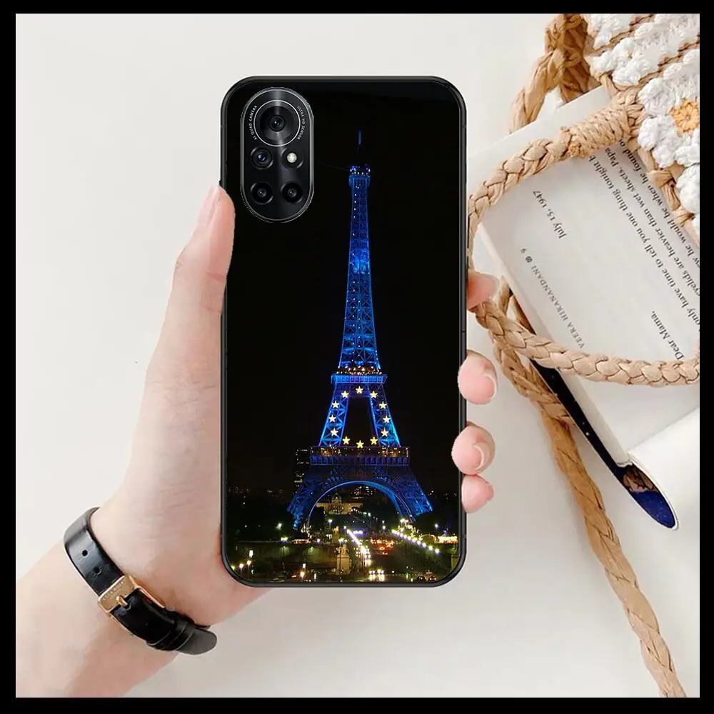 Eiffel Tower Clear Phone Case For Huawei Honor 20 10 9 8A 7 5T X Pro Lite 5G Black Etui Coque Hoesjes Comic Fash design |