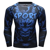 high quality mma jujitsu sports muscle t shirts for men spring and summer tops tee comfortable long sleeve rash guard