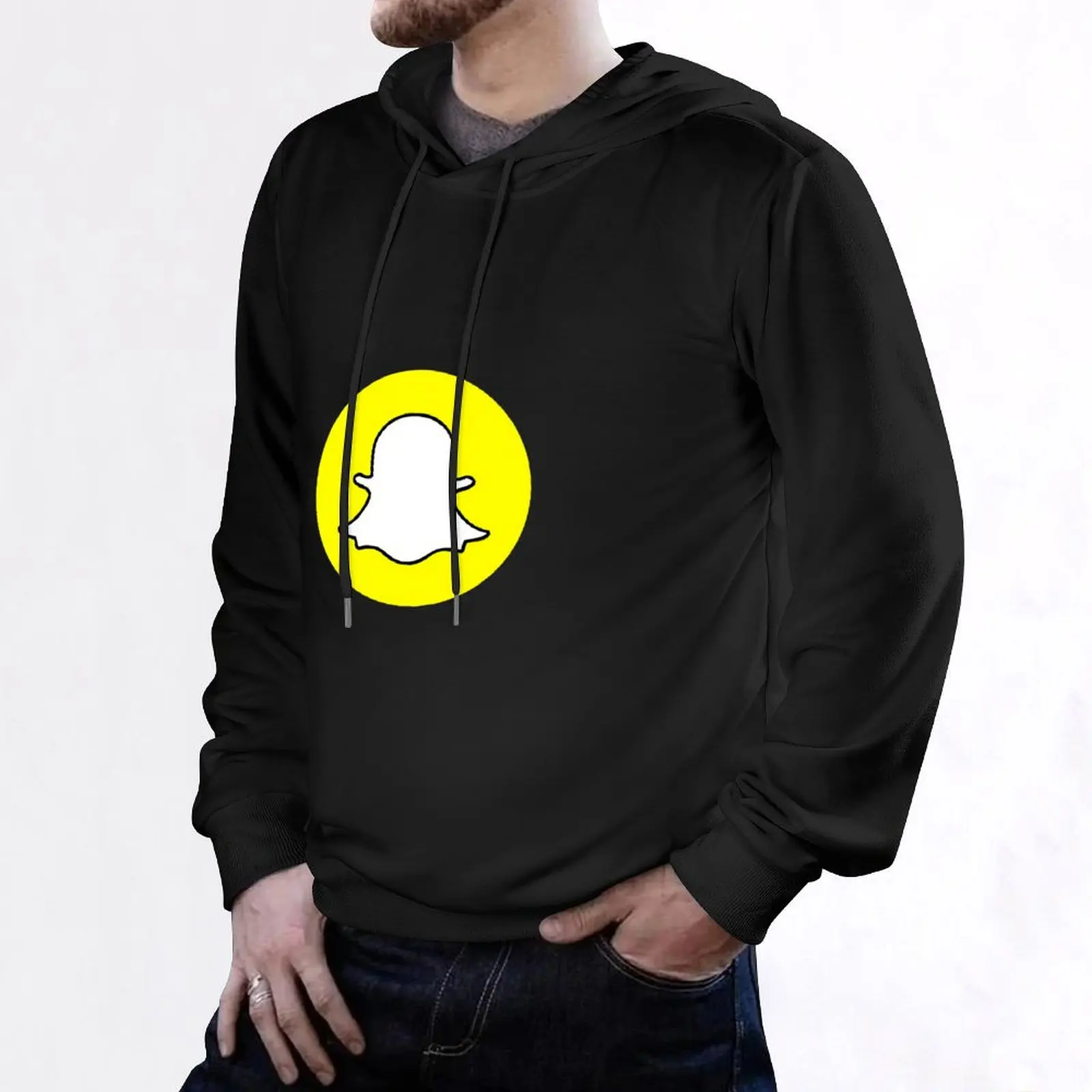 Рубашка Snapchat пуловер с капюшоном мужская осенняя одежда в японском стиле аниме