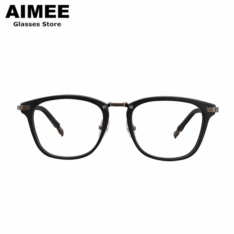 Японская дизайнерская оправа для очков из чистого титана Мужские квадратные