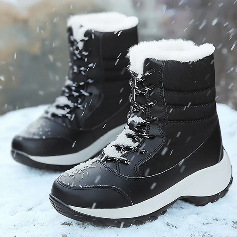 Wedges Snow Boots for Women Footwear Winter Thigh High Girl Lady Boot Platform Waterproof Women Shoes Trend 2022 Free Shipping