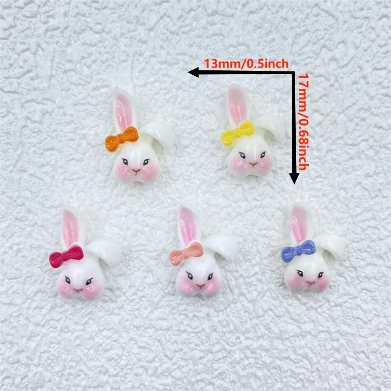 30/60 шт. мини галстук-бабочка кролик дизайн ногтей плоская задняя полимерная