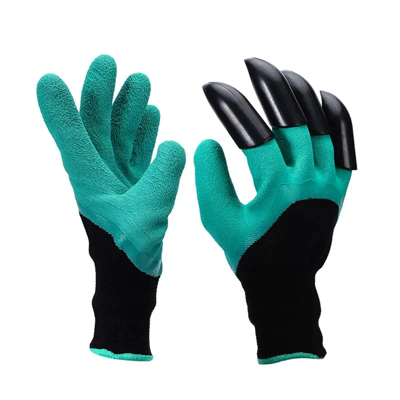 

Garden Gloves With Claws ABS Plastic Garden Rubber Gloves Gardening Digging Planting Durable Waterproof Work Glove Outdoor