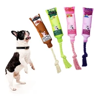 pet dog play interactive squeaky canvas sounding pet trainng funy rope toy teeth cleaning chew bite resistant for small meduim