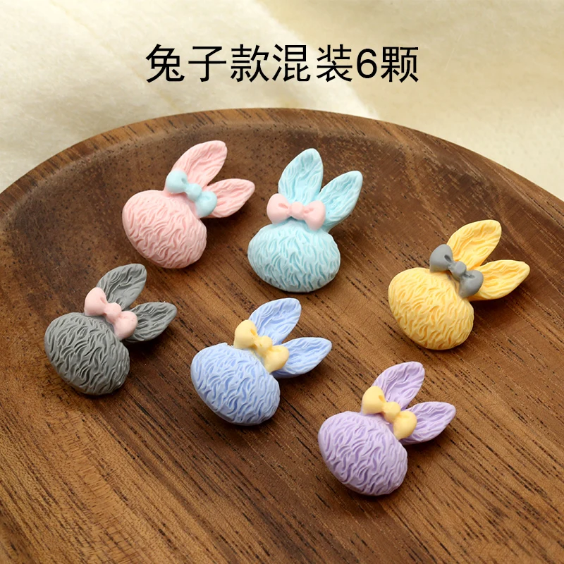 6 шт. Детские пуговицы с вишневым кроликом для детской одежды декоративные