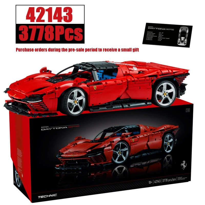 

Presell 2022 Новинка 3778 шт. техническая феррированная Daytona SP3 42143 модель суперкара строительные блоки игрушки для мальчиков девочек подарок на ден...