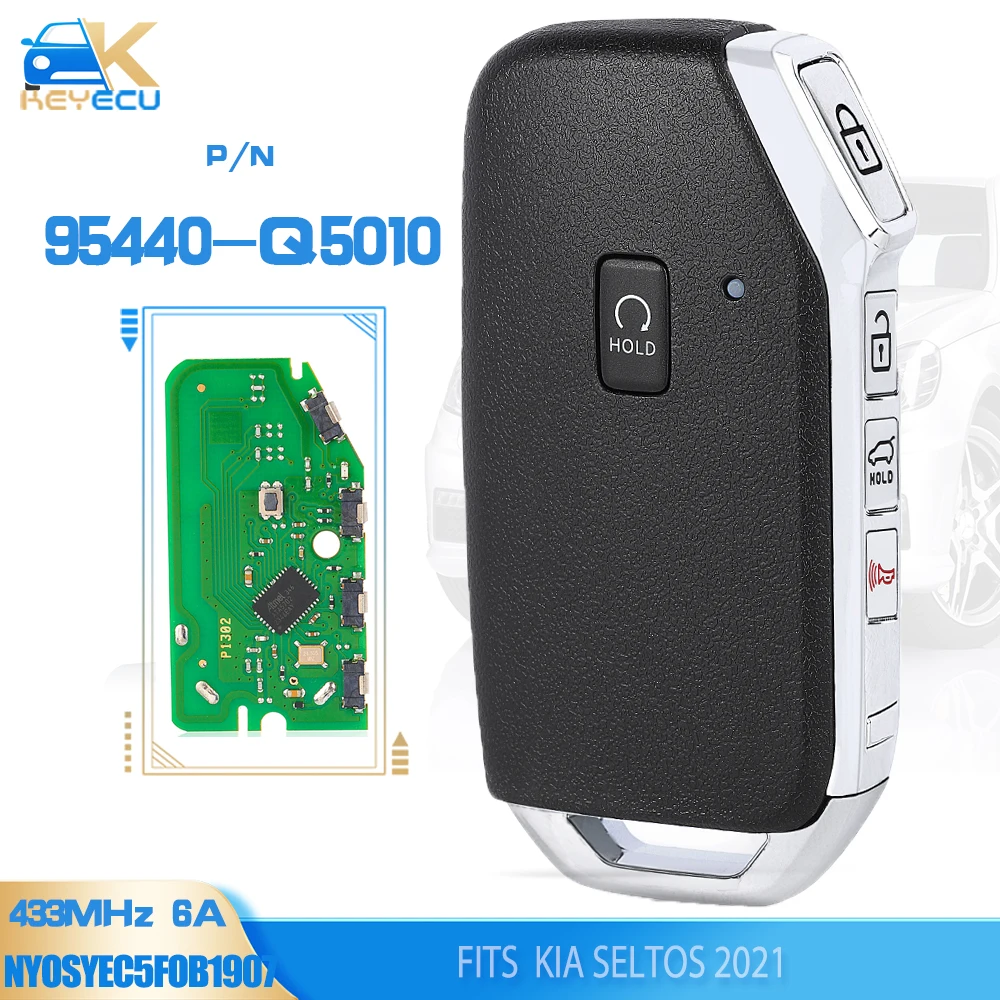 P/N KEYECU: 95440-Q5010 NYOSYEC5FOB1907 433 МГц 6A Smart Remtoe Брелок для Kia Seltos 2021