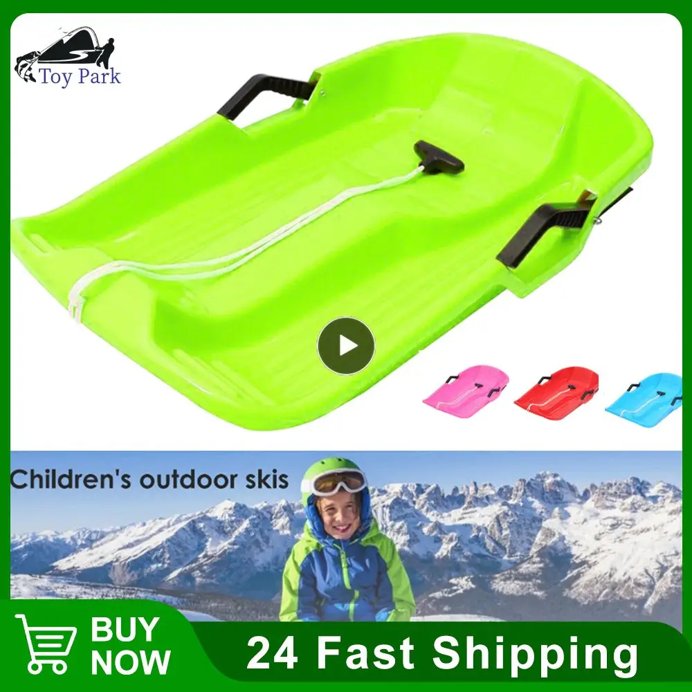 

Solid Snow Sled Snow Speeder Sled Flyer Flying Board Toboggan Sledge With Pull Rope And Handles For Winter Sports Snow Sled 2023