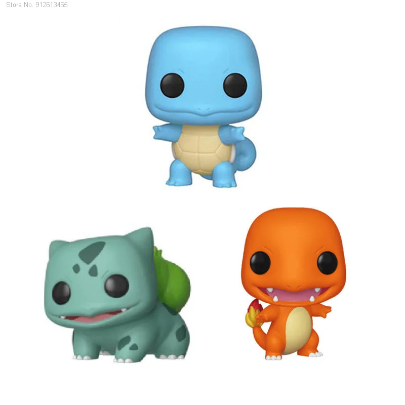 

Pokemon Q Version Hand Action Model Cute Bulbasaur Charmander Squirtle Vinyl Figure Collection Model Toys